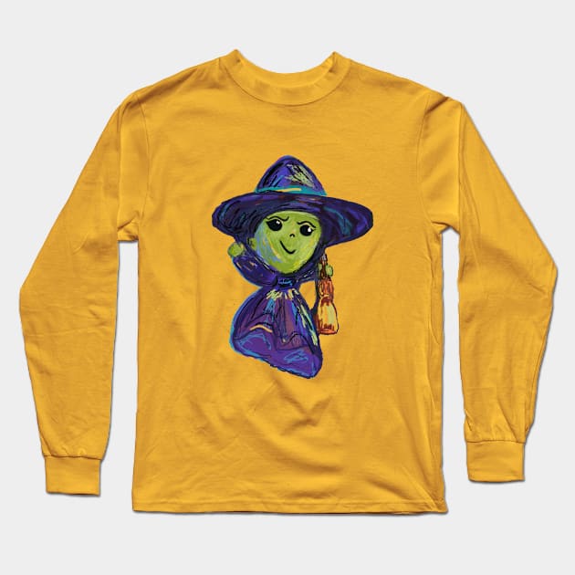 The Littlest Wicked Witch Long Sleeve T-Shirt by Peaceful Pigments